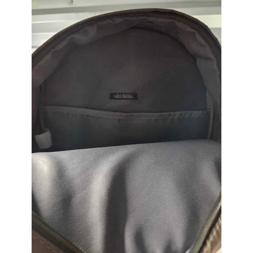 Wild Fable Green Puffer Backpack Recycled Polyester Front Pocket NWT